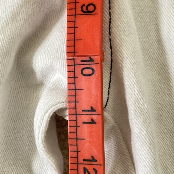 Preloved Y2K Women's White Elasticated Waistband Cargo Jeans - UK Size 8 - Picture 13 of 13